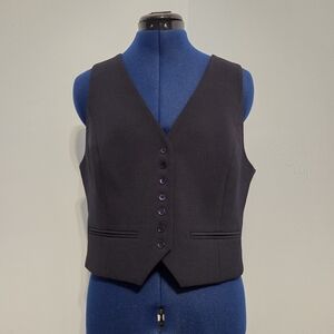 Navy Blue Cropped Vest Size L